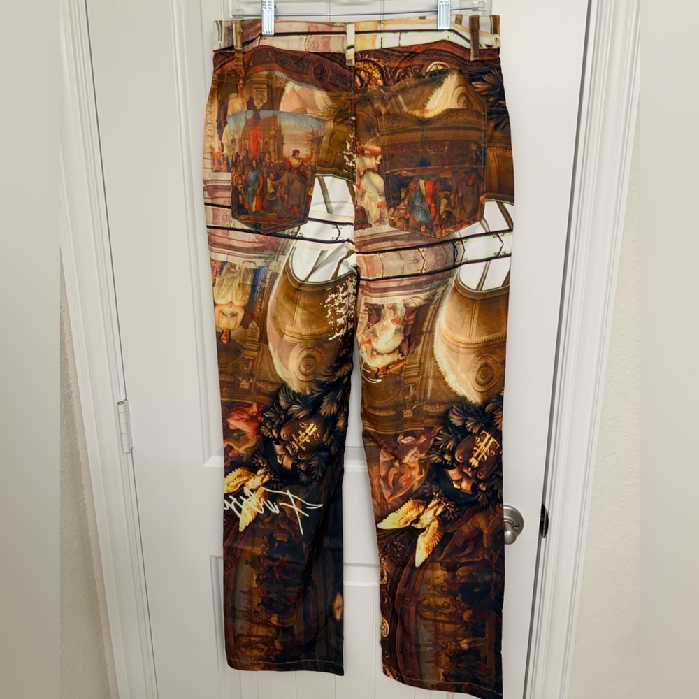 Finesse Artistic Print Women's Straight Leg Pants sz XL - Picture 5 of 11
